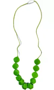 Lil Jumbl Baby Teething Necklace Organic Food Grade Silicone BPA Free Green
