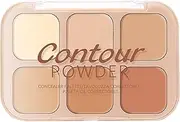 Makeup Concealer Palette, Facial Contouring Kit, Face Correction Palette, Lightweight Formula, Long-Lasting, 9.9cm/3.9 Inches, For Daily Use, Parties
