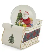 Spode Christmas Tree Santa Sleigh Snow Globe
