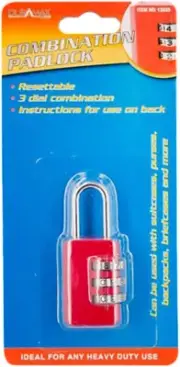 Duramax 3 Digit Code Combination Padlock