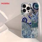 Seaside Scenery Wave Beach Pattern Phone Casefor Iphone 15 16 14 13 12 11 Pro Ma