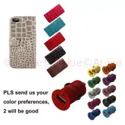 ONE iPhone 5/5S Croc Skin Wallet Case + Sreen Protector + ONE Car Charger