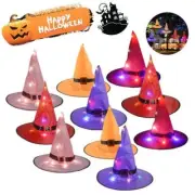 Halloween LED Light Up Witch Hat Glowing Witches Caps Props Hanging Decor AE