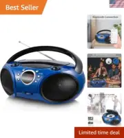 Compact 030BT CD Boombox With Bluetooth Streaming & AM/FM Tuner - Starlight Blue