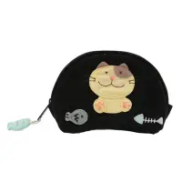 在飛比找momo購物網優惠-【KIRO 貓】日本卡拉貓 拼布 鋪棉 零錢包/耳機/化妝品
