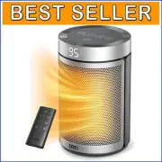 1500W Portable Electric Space Heater with Remote & Thermostat - Indoor Comfort