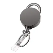 Retractable Badge Holder Reel, ID Badge Holder for w/ Clip for Key Ring for Name