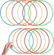 Kisangel 12 Pack Ring Toss Game for Adults Boys and Girls Durable Plastic Toss Rings Agility Training