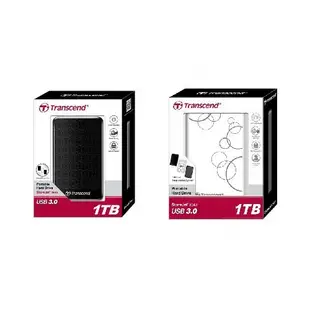 TRANSCEND 創見 StoreJet 25A3 2.5吋 1TB 2TB 懸吊防震 黑 白 可攜式外接硬碟 硬碟