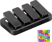 Metal Fidget Slider, Fidget Toys for Adults, EDC Magnetic Haptic Fidget Clicker, Gift for Men and Women, Magnetic Toys, Relief Stress and Anxiety - Black(4 Piano Keys)