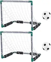 Water Football Set Summer Cooling Floating Pool Soccer Includes 2 Pool Goals 2 Balls & 1 Inflator Interactive Parent-Child Pool Games for Adults and Family Pool Soccer Ball Pool Goal Football Goal P