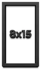 8x15 Shadow Box Frame Black | 2 Inches Deep Real Wood Contemporary Shadowbox Dis