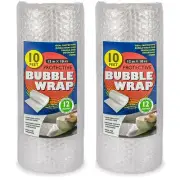 SteadMax 2 Pack Bubble Cushioning Wrap Rolls, 12” x 20’ Total, 3/16&