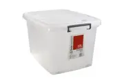 5 x 55L Heavy Duty Large Plastic Storage Tubs 55L Crate Containers Tub Lid FD