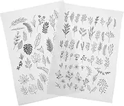 HORIALENCE Effortless Removal Hand Sewing Stabilizer Water Soluble Embroidery Material Leaves Plants Patterns