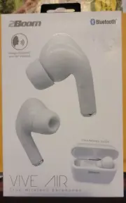 2Boom Vive Air White Bluetooth True Wireless Apple Air Pod Pro style NIB