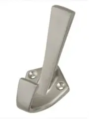 1 Hickory Hardware P25020-SN Double Coat Hook, 1 Inch Satin Nickel New