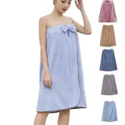 Bath Wrap Towels for Women Adjustable Shower Spa Wrap Home Hotel Bath Towel Gown