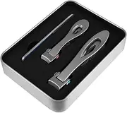 Healvian 1set Manicure Set Hand Tool Nail Cutter Fingernail Scissors Nail File for Babies Nail Trimmer for Toenail Clipper Cutter Cuticle Nipper Scissors Silver Stainless 3pcs