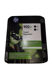 New / Sealed HP 902XL Black 2-Pack Ink Cartridges T0A40BN