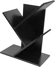 HYTROVE Desktop Book Storage Rack Stylish Magazine Organizer for Office Home Easy Tool Assembly Multi Functional Desktop Holder Walnut Color Design for Books and Files