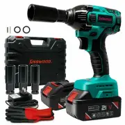 2x Li-ion Battery Cordless Electric Impact Wrench Gun 1/2'' High Power Driver