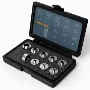 POWERTEC 10-Piece Router Template Bushing Guide Set w/Storage Case. Fits Port...
