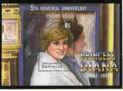 PRINCESS DI 2 Memorial Sheets - Dominica and Angola