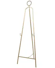 Peyton Lane Gold Metal Tall Adjustable Minimalistic 3 Tier Easel with Circular Ring Top NoSize