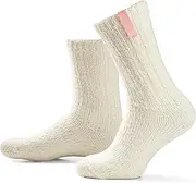 [LK Trend & Style] SOXS White Wool Sleeping Socks Women's Socks Sleep Well Pink Label Bed Socks Calf Socks, White, One size