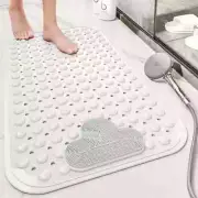 2024 Home PVC Suction Cup Bath Mat, Anti Slip Bathroom Floor Mat