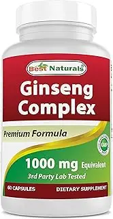 Best Naturals Ginseng Complex 1000 mg 60 Capsules