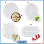 SILICONE LARGE SOAP DISH RESIN MOLD OVAL ROUND TRAY MOLDS DI