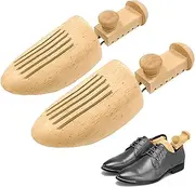 [UHIAGREE] Cedar Shoe Tree, 1Pair Shoe Trees for Men, Adjustable Length Wooden Shoe Trees for Men, L for Us 7.5-12.5, S,L