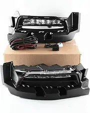 LED DRL Daytime Running Light Front Bumper Driving Fog Lamp Assembly Accessories Compatible With Dodge Charger 2015 2016 2017