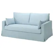 HYLTARP 2-seat sofa-bed, Kilanda pale blue
