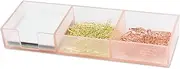 Acrylic Sticky Note Holder 3 in 1 Self-Stick Note Pad Holder Memo Holder Desk Organizer for Office Home (Pink)