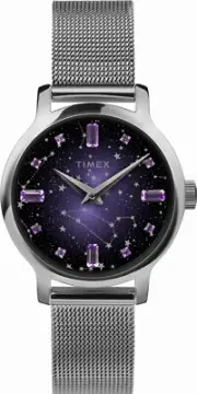 Timex TW2V52000 Transcend Celestial Women's Analog Watch Silver-Tone Bracelet