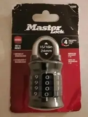 Master Lock 1535D Customizable Combination Padlock Black NEW Locker Office Home