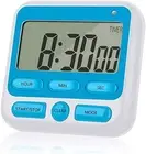 Upgraded Digital Kitchen Timer ON Off Switch 12/24 Hour Clock and Silent Timer