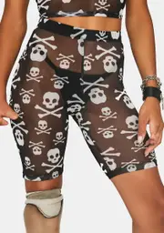 Skull Crusher Biker Shorts