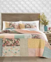 Charter Club Cotton Multicolor Harvest Patchwork Quilt Full/Queen