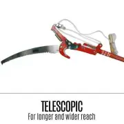 New Bahco TPP295 Telescopic Extension Pole Pruner with Pruning Saw and Rope