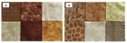 Quilting Fabric Squares 3 Inch 6 Prints Total of 72 Squares Patchwork #108