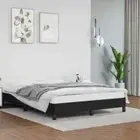 Faux Leather Bed Frame Base Mattress Platform Plywood Slats Stain Resistant