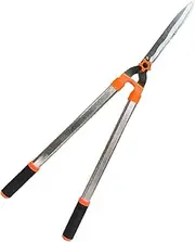 Retractable Hedge Clippers, Manual Hedge Clippers, Grass Trimming Lawn Hedge Clippers for Trimming Borders, Adjustable 80~110 mm, Wavy Blades/Lightweight Handle(90cm)