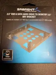 NEW Sabrent 2.5" SSD & SATA Hard Drive to Desktop 3.5" Bay Bracket
