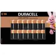 Duracell Coppertop Alkaline Flashlight Battery Size C Cell LR14 14 Pack