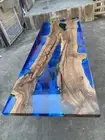 Glossy Resin Walnut Epoxy Table Top Custom Order For Hallway Decorative
