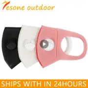 Mask Pad 2 Exhaust Valves Breathable Half Face Reusable Mask Face Cover For Cycl